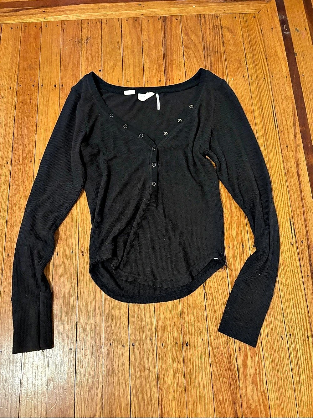 Urban outfitters out from under Black Ribbed Long Sleeve Top Size Small